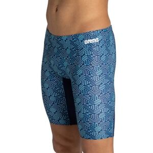 Arena Kikko Mens Swim Jammers Blue Geometric Training Swimwear Trunks‎ Size 30